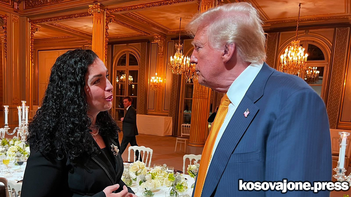 Vjosa Osmani and Trump